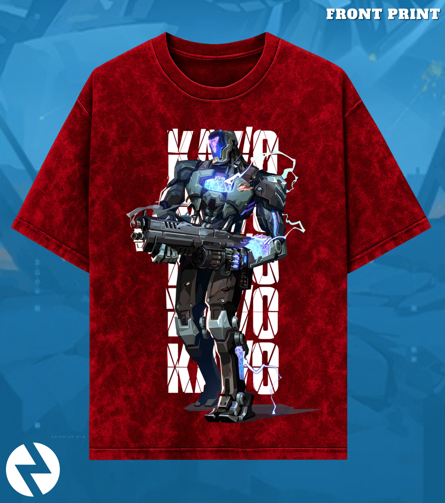 KAY/O | Suppression Protocol – Premium 240 GSM Oversized Acid Wash T-Shirt