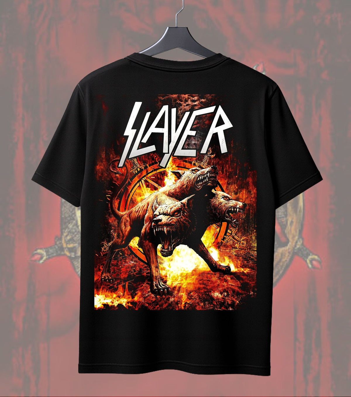 Slayer Hellhound Apocalypse T-Shirt | Heavy Metal Music Graphic Tee | Front & Dual Print