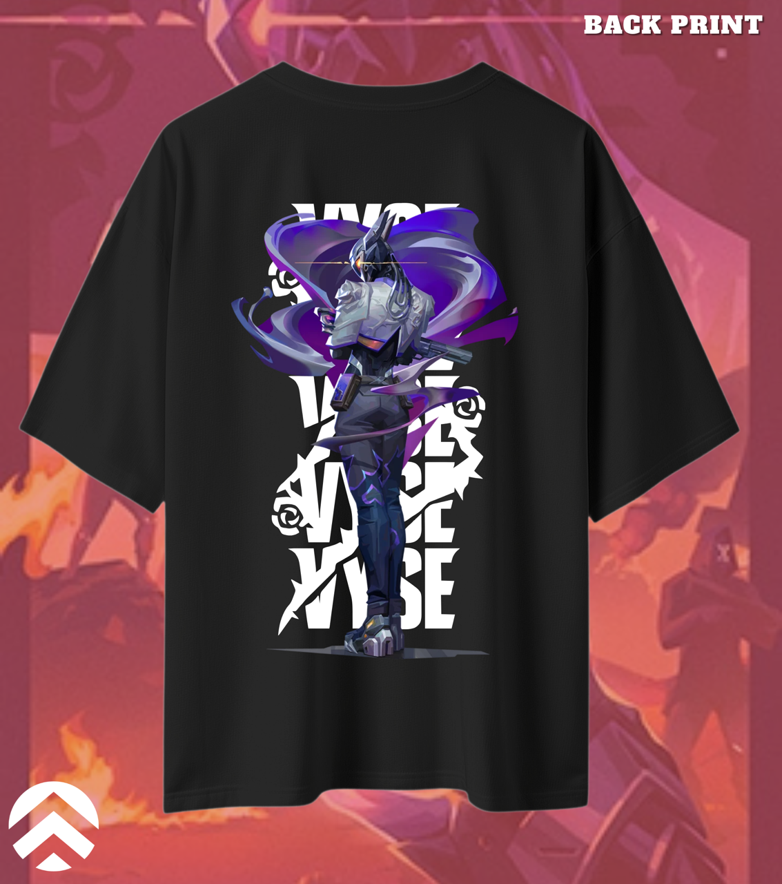 Valorant Vyse – Shadow Serpent Oversized Tee (240 GSM Premium)
