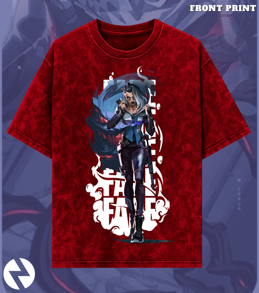 Valorant Fade – 240 GSM Heavy Premium Oversized Acid Wash Tee