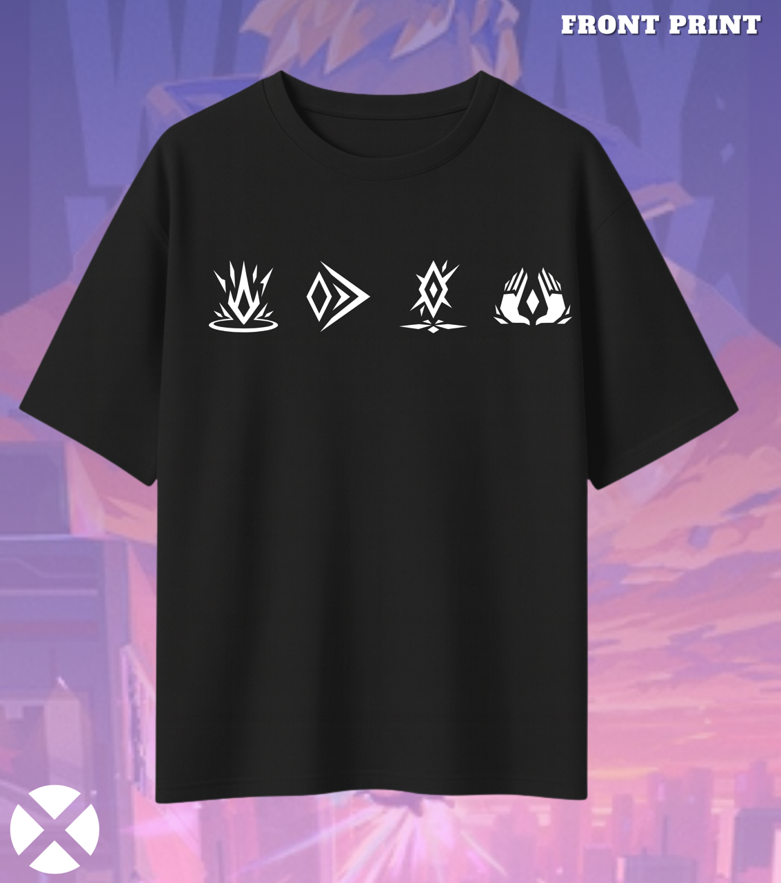 Waylay | Valorant – Phantom Mirage Oversized Tee (240 GSM Heavyweight)