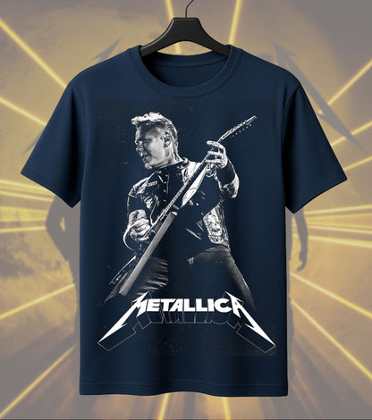 Metallica Live Guitarist Portrait Graphic Regular T-Shirt