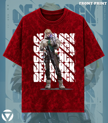 Deadlock | Valorant – Iron Grip 240 GSM Oversized Acid Wash Tee
