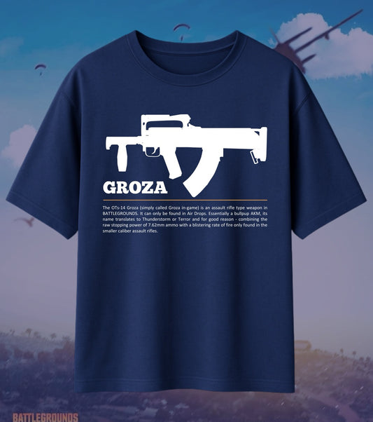 BGMI Groza Oversized T-Shirt | 240 GSM Heavyweight Drop Weapon Tee