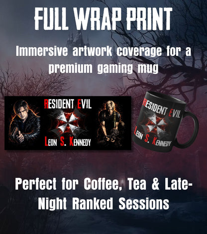 Resident Evil Leon Kennedy vs Leon S. Kennedy Mug – Black Gaming Coffee Cup