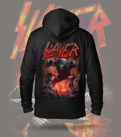 Slayer Puppetmaster Apocalypse Graphic Hoodie – 300 GSM Heavyweight Cotton – Black back print