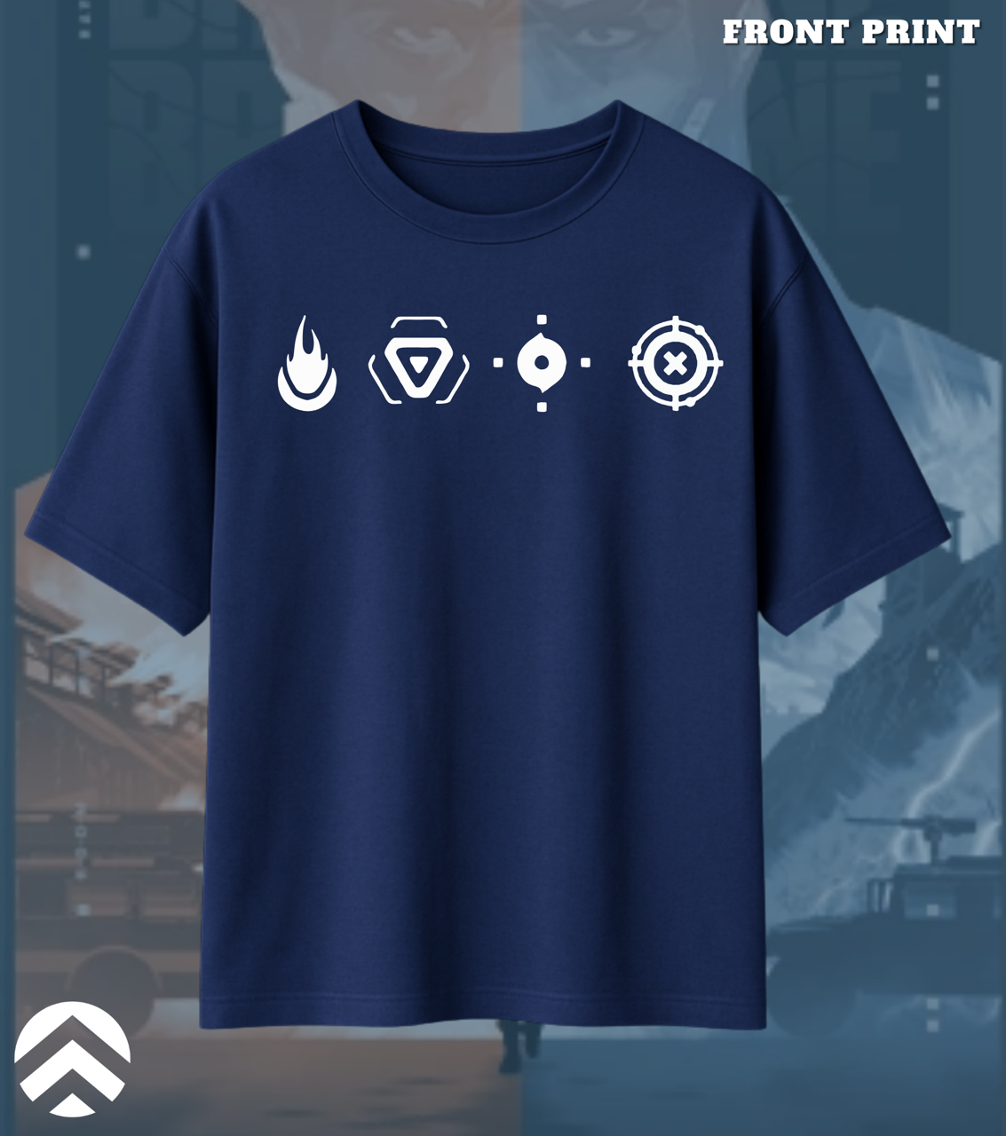 Valorant Brimstone Oversized T-Shirt – Commanding Fire Print (240 GSM)