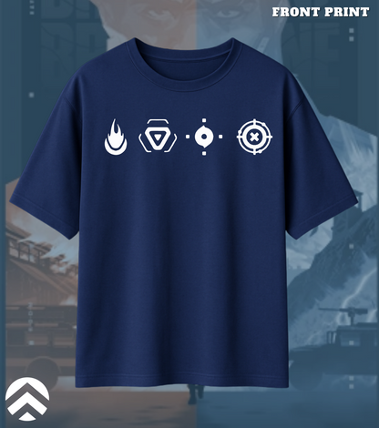 Valorant Brimstone Oversized T-Shirt – Commanding Fire Print (240 GSM)