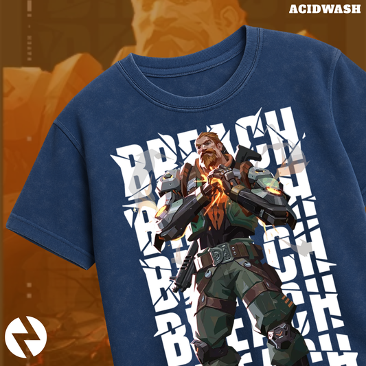 Breach | Valorant – Earthshaker Acid Wash Tee