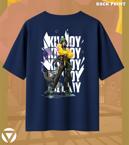 Killjoy | Valorant – Tech Genius Oversized Tee (240 GSM Heavyweight)