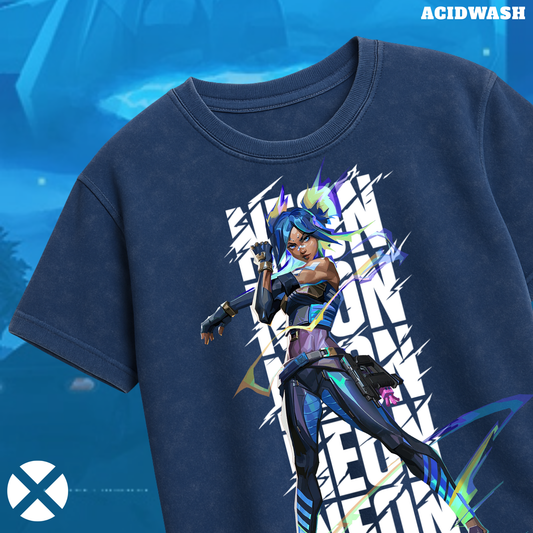 Neon | Valorant – Speed Surge Acid Wash Tee