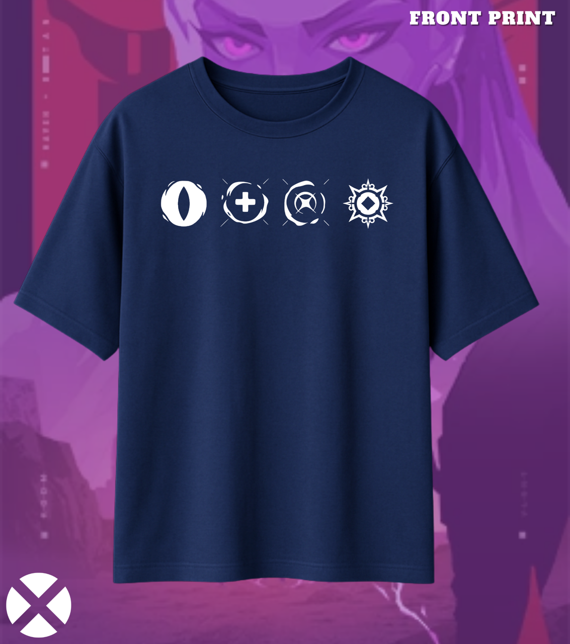 Reyna | Valorant – Empress of Shadows Oversized Tee (240 GSM Heavyweight)