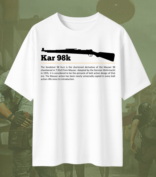 BGMI Kar98k Oversized T-Shirt | 240 GSM Heavyweight Sniper Tee
