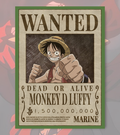 Monkey D. Luffy – One Piece Wanted Poster