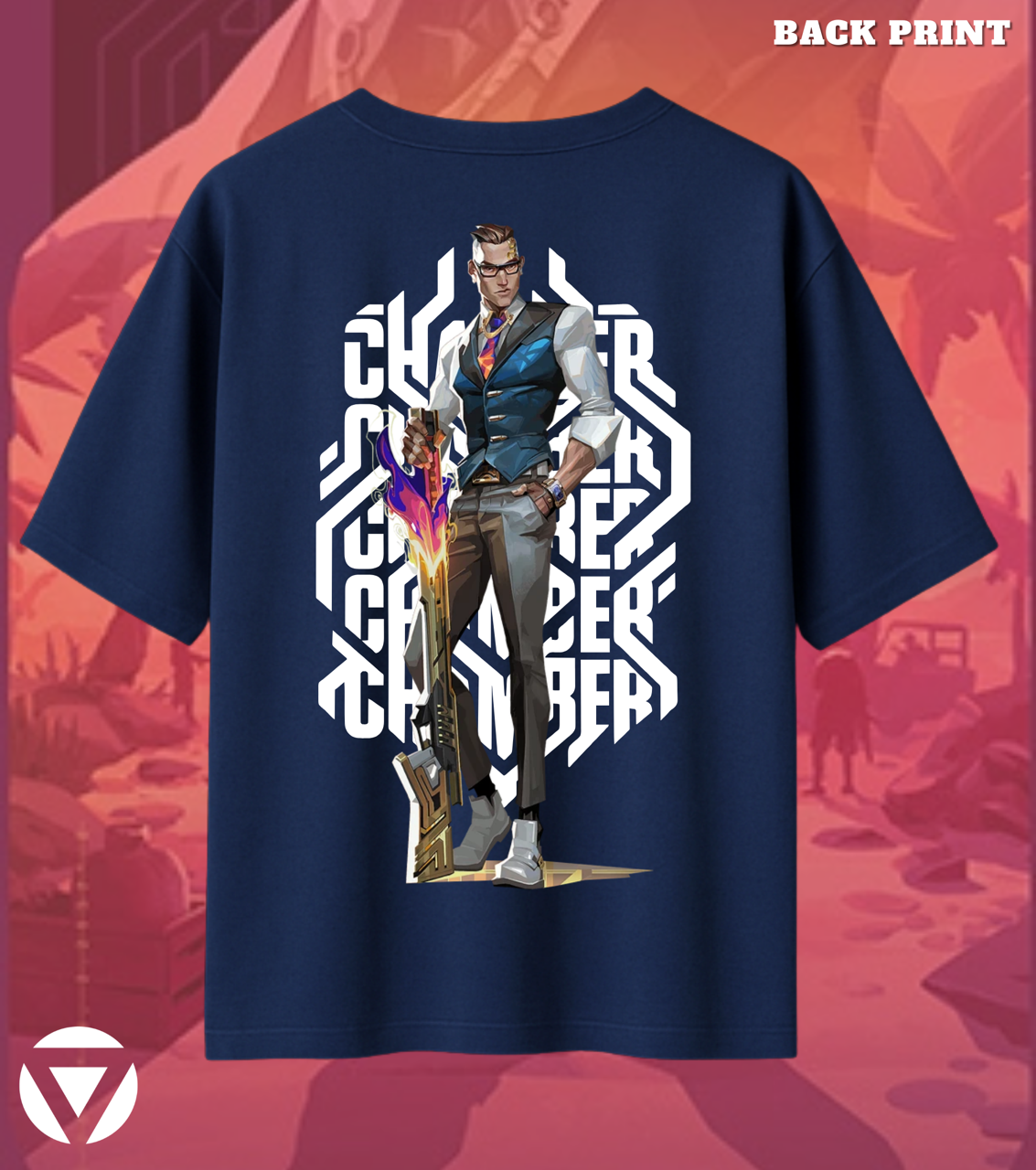 Chamber | Valorant – Deadly Elegance Oversized Tee (240 GSM Heavyweight)