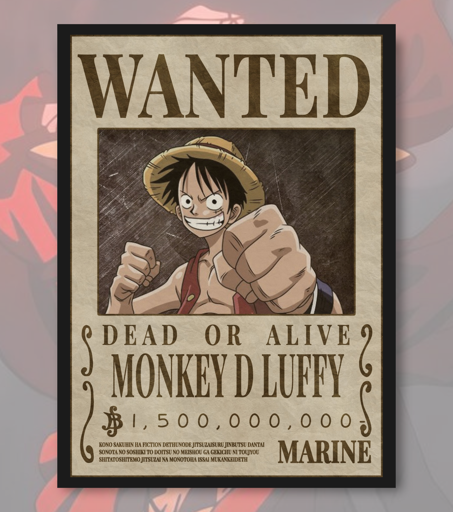 Monkey D. Luffy – One Piece Wanted Poster
