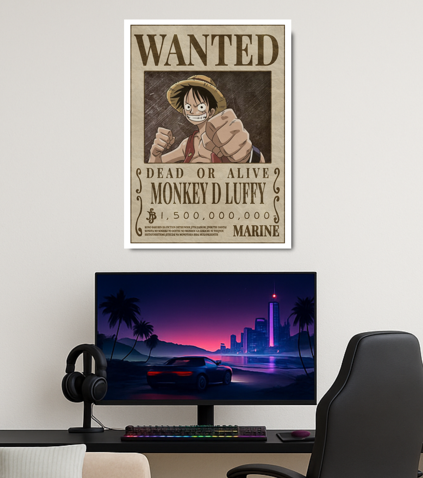 Monkey D. Luffy – One Piece Wanted Poster
