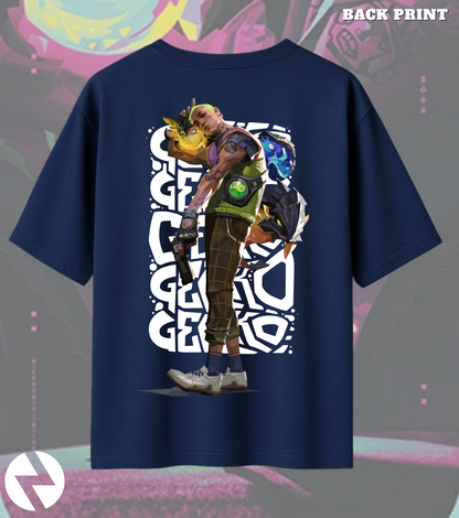 Gekko Creature Crew Oversized T-Shirt – 240 GSM High Quality