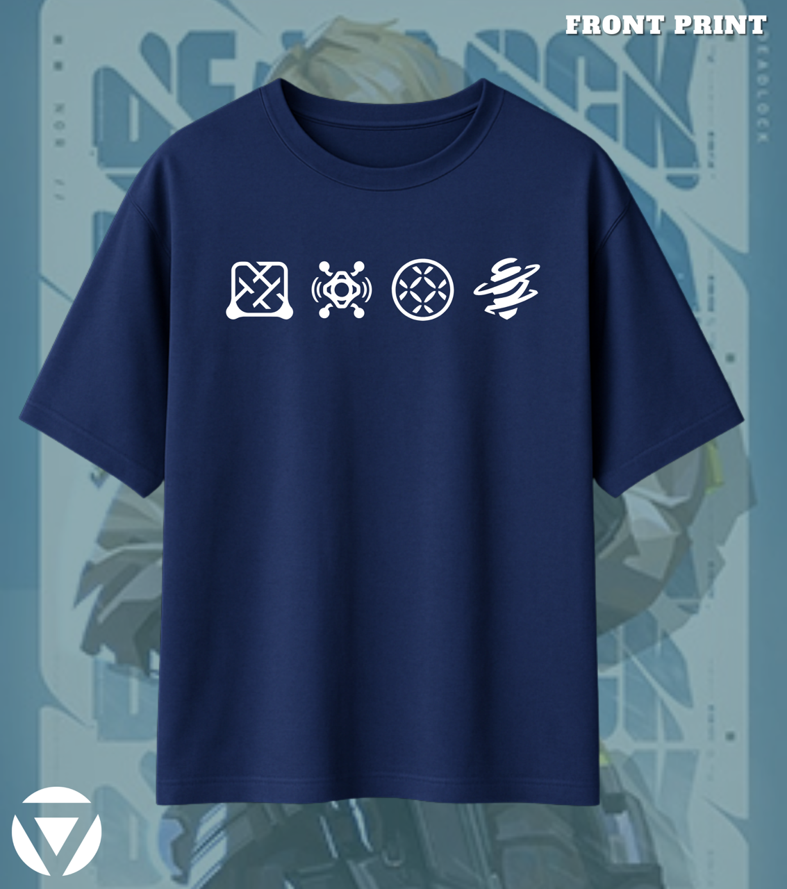 Deadlock Valorant Oversized Tee – Iron Grip Edition (240 GSM)