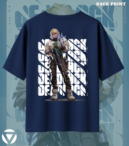 Deadlock Valorant Oversized Tee – Iron Grip Edition (240 GSM)