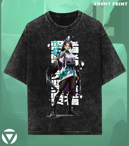 Sage | Valorant – Guardian Spirit Acid Wash Tee
