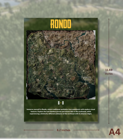 BGMI Map Wall Art Set – 300 GSM High Matte Finish Poster