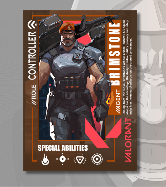 Brimstone Valorant Poster – Premium Matte Print (A3/A4)