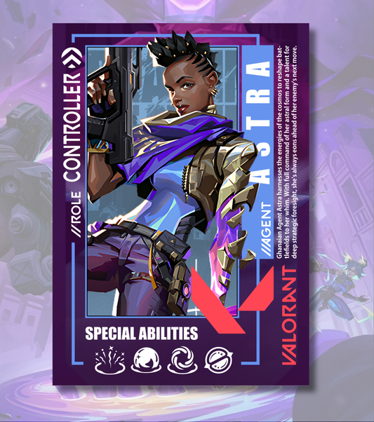 Astra Valorant Poster – Premium Matte Print (A3/A4)