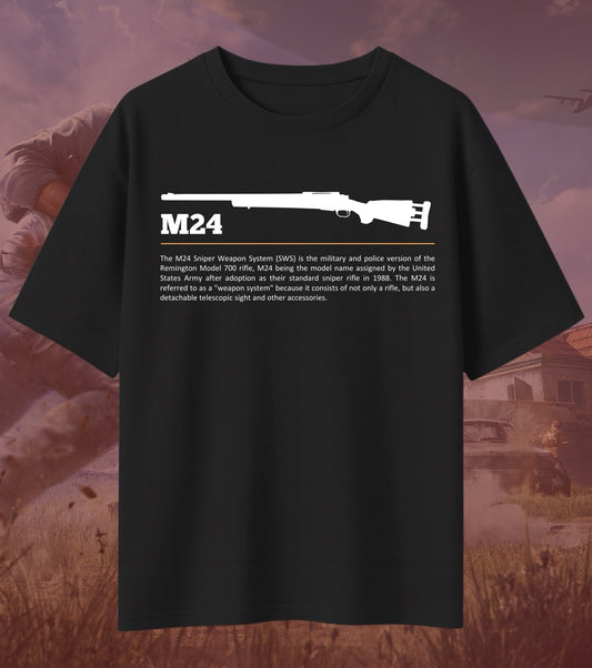 BGMI M24 Oversized T-Shirt | 240 GSM Heavyweight Sniper Tee