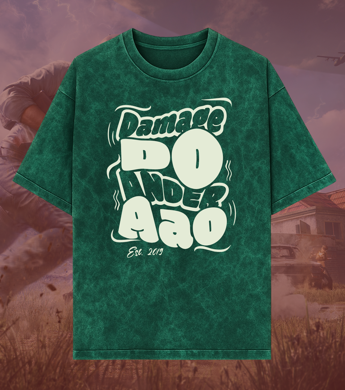 Damage Do Ander Aao – Snax OG Acid Wash Oversized Tee