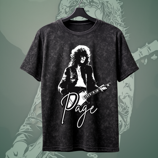 Jimmy Page Guitar Legend Acid Wash Tee