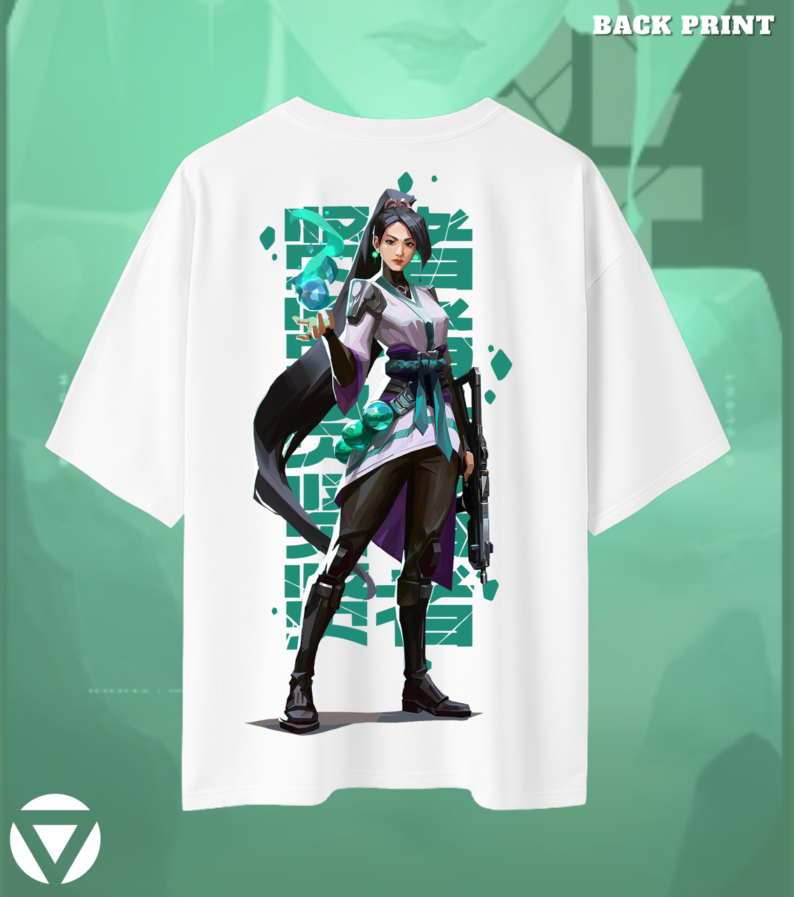 Valorant Sage – Guardian Spirit Oversized Tee (240 GSM Premium)
