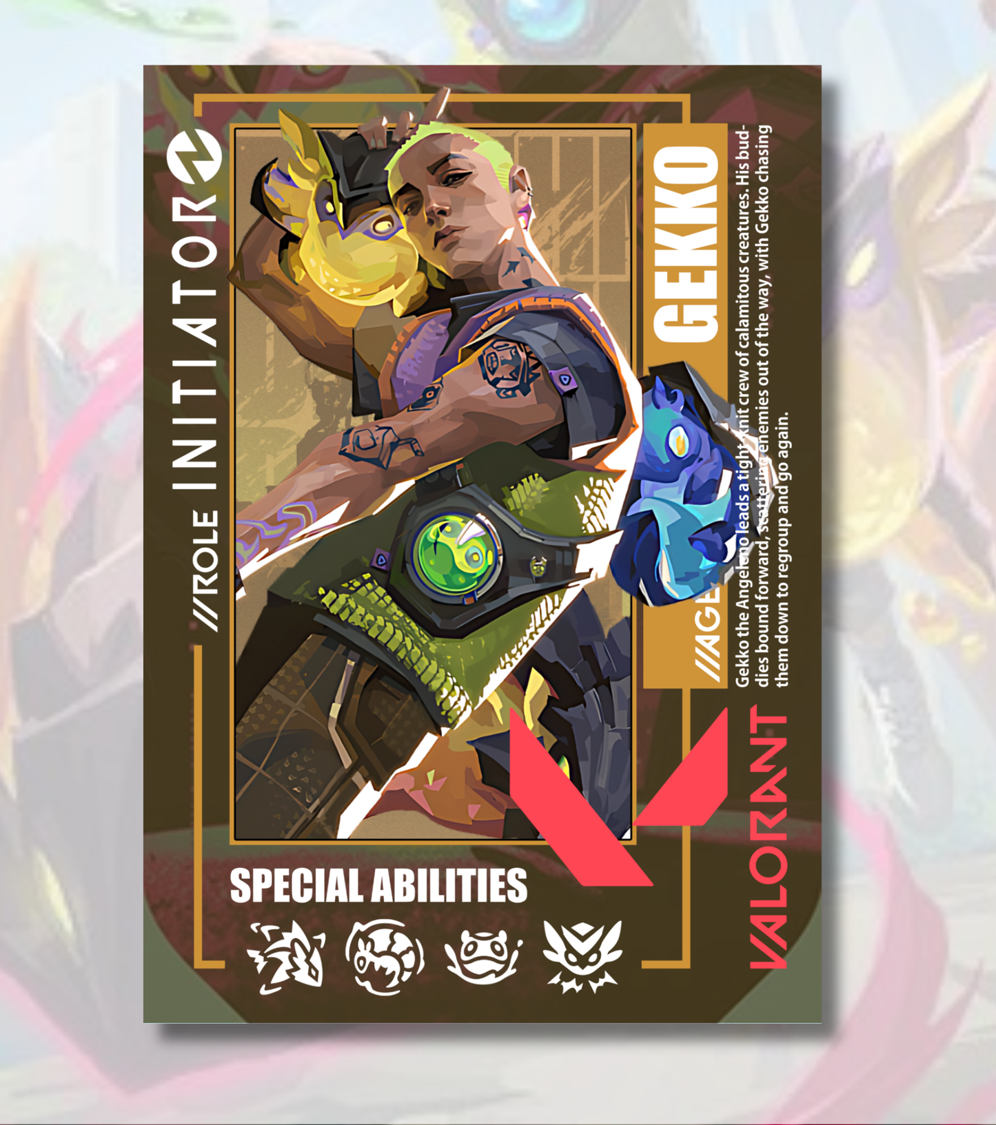 Gekko Valorant Poster – Premium Matte Print (A3/A4)