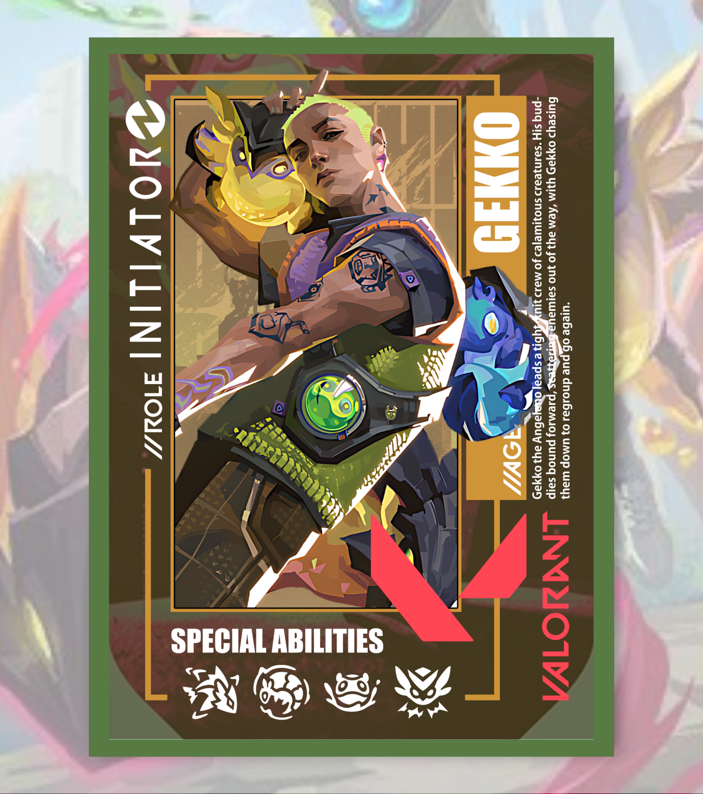 Gekko Valorant Poster – Premium Matte Print (A3/A4)