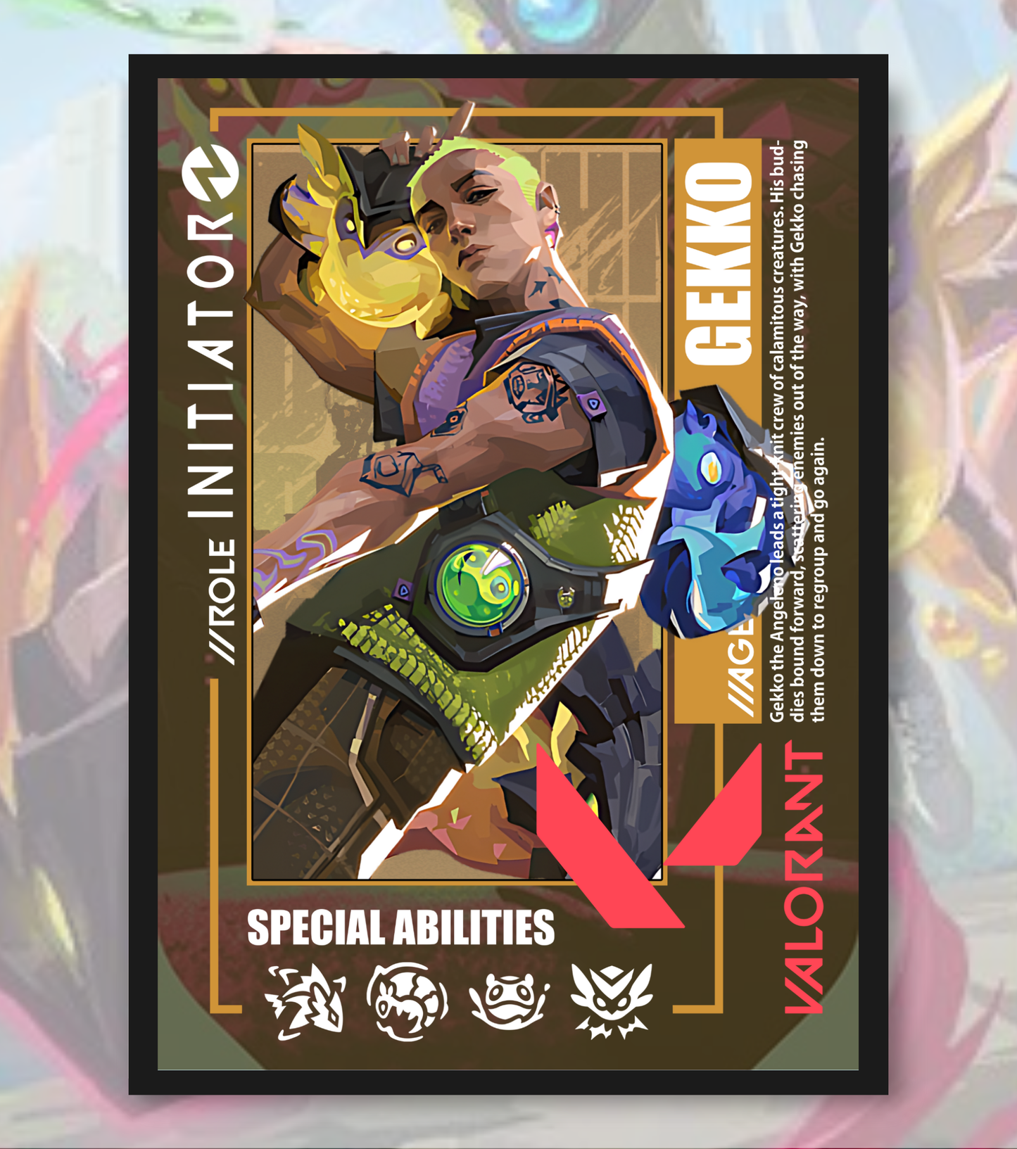 Gekko Valorant Poster – Premium Matte Print (A3/A4)