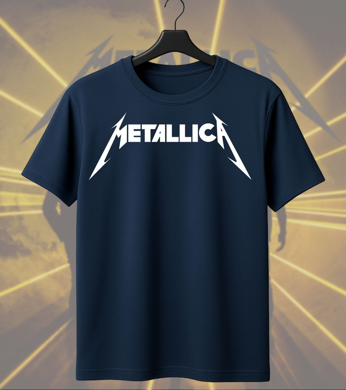 Metallica Skeleton Guitarist Graphic T-Shirt | Kill 'Em All Inspired Heavy Metal Rock Band Tee | Premium Cotton Unisex Regular T-Shirt