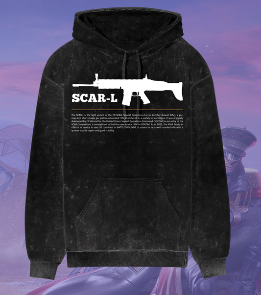 SCAR-L Covert Ops Hoodie – 300 GSM Acid Wash