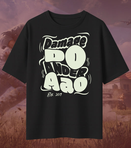 BGMI “Damage Do Under Aao” Oversized T-Shirt | 240 GSM Gamer Streetwear