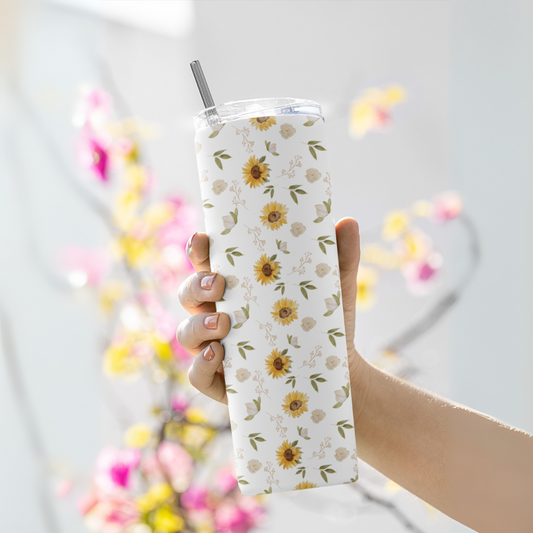 Sunflower Bliss Skinny Tumbler (591 ml / 20 oz)