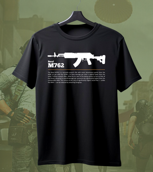Beryl M762 Tactical Beast Tee – 180 GSM | High-Damage Rifle Print
