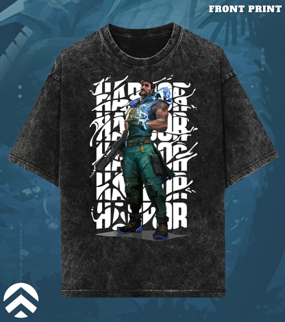 Valorant Harbor – 240 GSM Heavy Premium Oversized Acid Wash Tee