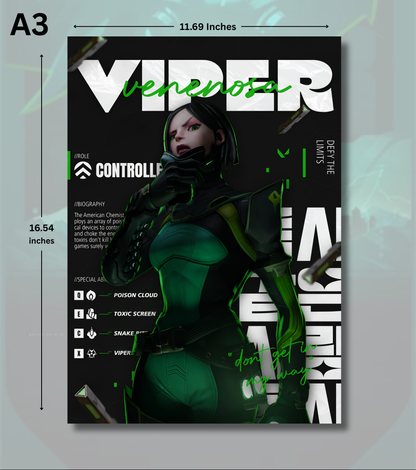 Valorant Viper – Venomous Controller Wall Art