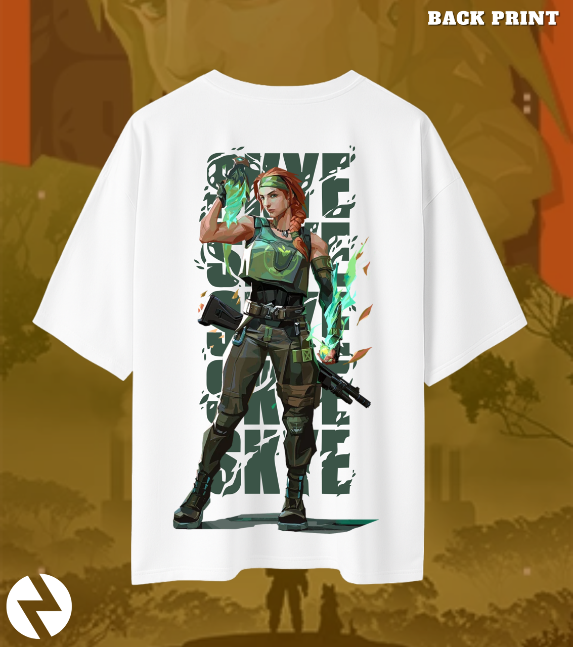 Valorant Skye – Nature’s Resolve Oversized Tee (240 GSM Premium)