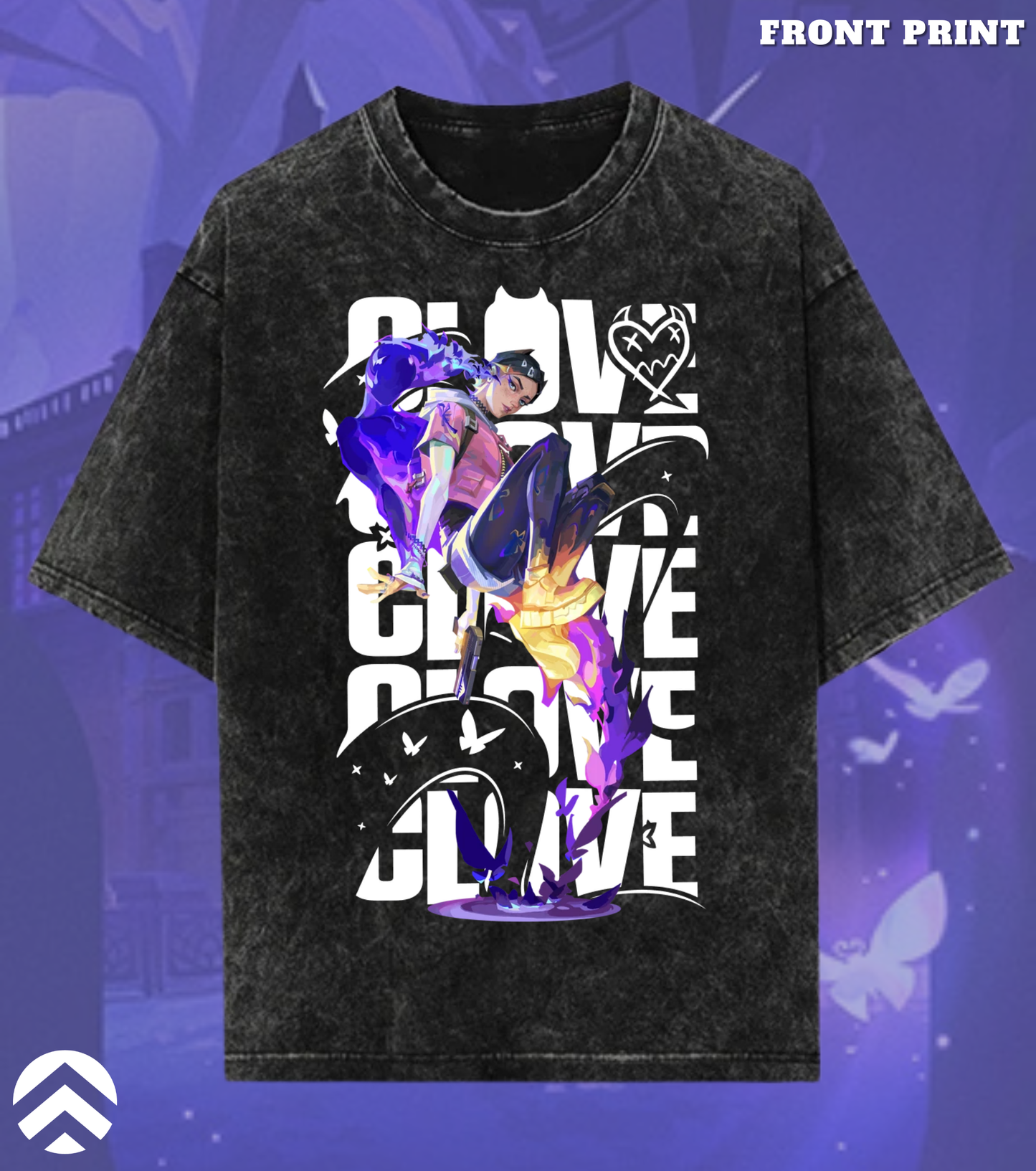 Clove | Immortal Trickster – 240 GSM Premium Acid Wash Oversized Tee