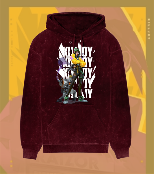 Killjoy | Valorant – Tech Genius Acid Wash Hoodie