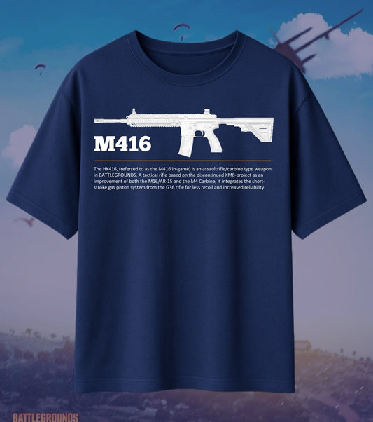 BGMI M416 Oversized T-Shirt | 240 GSM Heavyweight Assault Tee