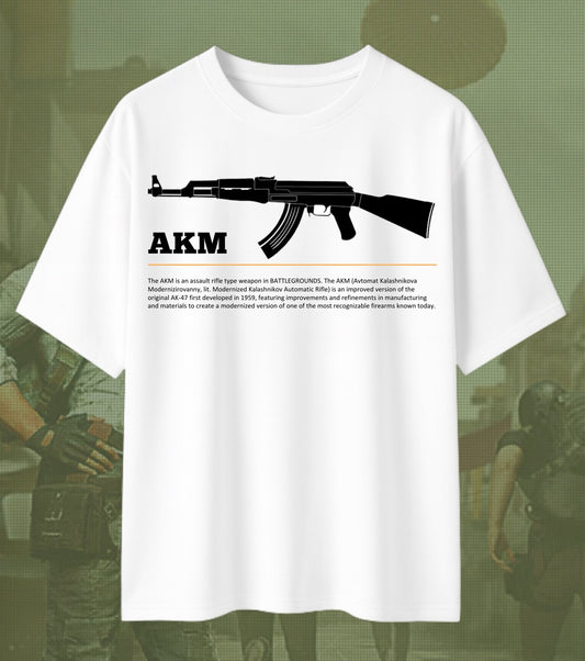 BGMI AKM Oversized T-Shirt | 240 GSM Heavyweight Power AR Tee