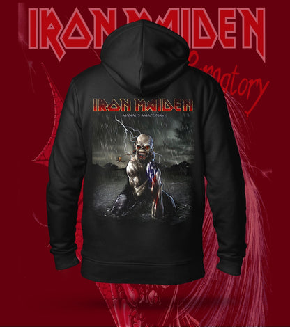 Iron Maiden Manaus Amazonas Eddie Hoodie – 300 GSM Heavyweight Cotton – Black back print