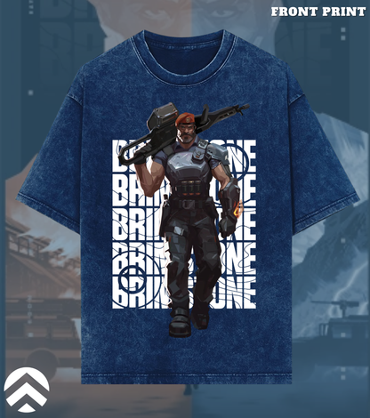 Brimstone | Valorant – Premium 240 GSM Oversized Acid Wash Tee