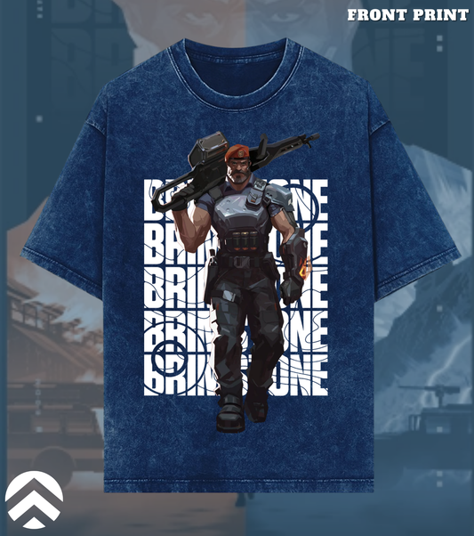 Brimstone | Valorant – Premium 240 GSM Oversized Acid Wash Tee